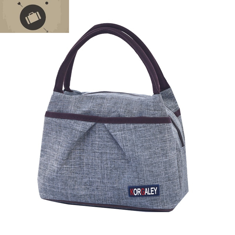 防水牛津帆布包牛仔纯色手提小布包便当包饭盒袋妈妈手拎休闲女包艾狄