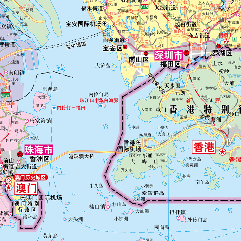 粤港澳大湾区地图 1.5*1.