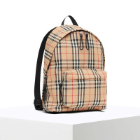 预订 BURBERRY 博柏利 Vintage 格纹尼龙双肩包8016106