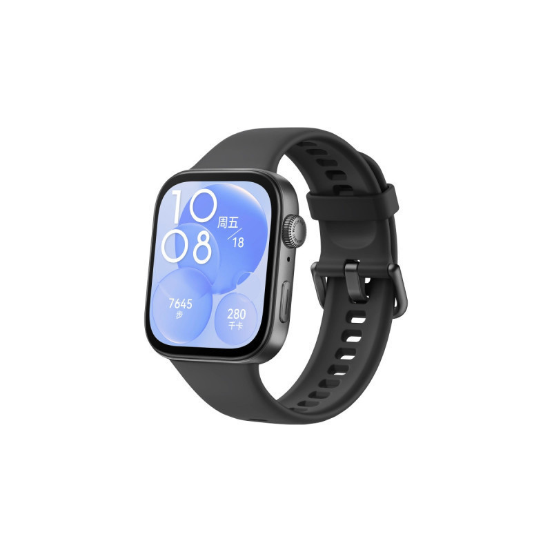 HUAWEI/华为 WATCH FIT 3 幻夜黑 幻夜黑氟橡胶表带 超轻薄大屏 科学运动减脂 强劲续航