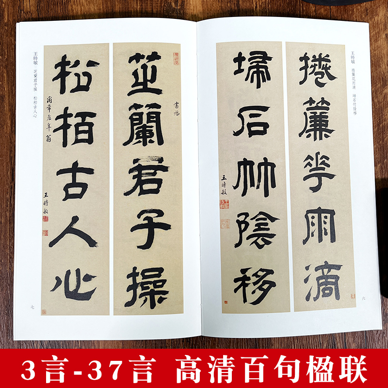 隶书楹联百品 100副名家隶书对联作品集 [正版]隶书楹联百品 100副名家隶书对联作品集 实用民间文学传统文化春节红白高清大图