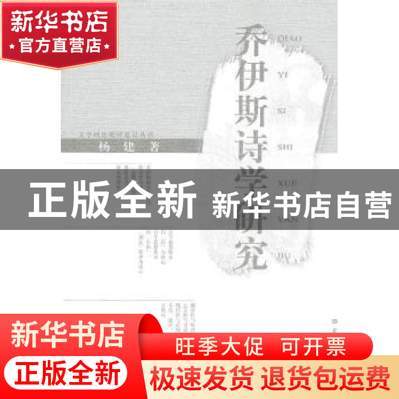 正版 乔伊斯诗学研究 杨建著 华中师范大学出版社 978756225075