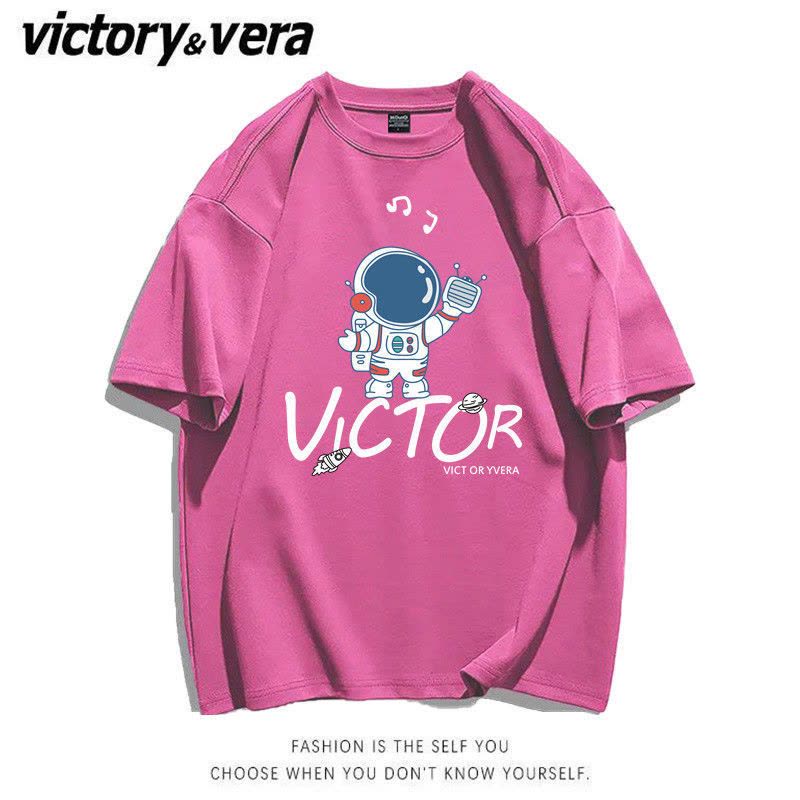 VICTORYVERA黑色短袖t恤女2022夏季新款韩版宽松字母印花半袖上衣图片