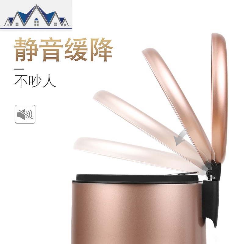 不锈钢垃圾桶北欧脚踏式脚踩带盖大号家用客厅简约厨房卫生间创意 三维工匠高清大图