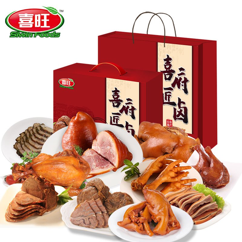 喜旺(Siwin Foods) 喜府匠卤 肉食熟食 2870g/盒 单盒装