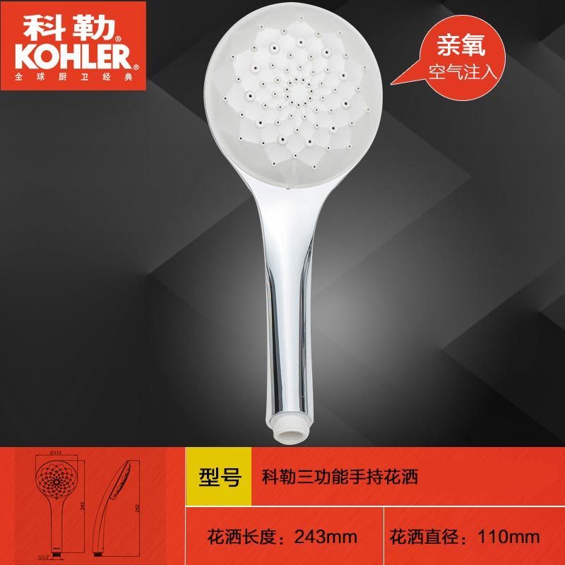 预售两周发货 科勒花洒喷头 翠思单功能花洒头 手持花洒大喷头浴花洒单头99062/99063