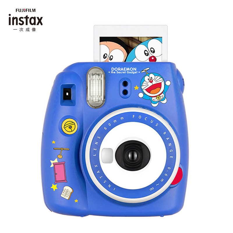 富士(FUJIFILM)INSTAX 立拍立得 一次成像胶片相机 mini9哆啦A梦 富士定制款 套餐四(含礼盒+相纸)