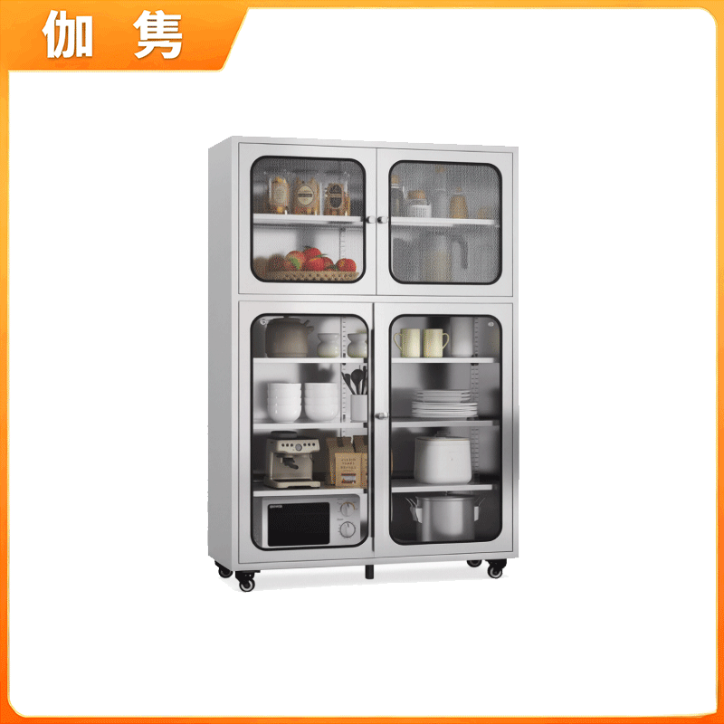 伽隽 不锈钢柜 304(1200宽钢化玻璃款) 个高清大图