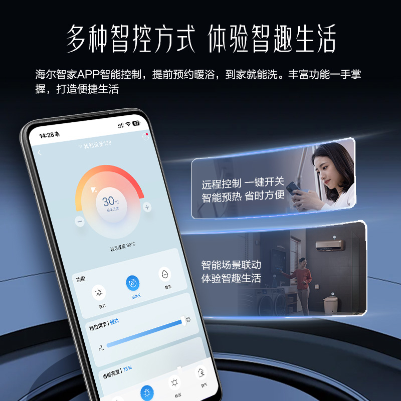 海尔风暖浴霸智能暖风照明排气一体机五合一FS3浴室吊顶线上线下同款AI智能蝶翼AI双智控变频高清大图