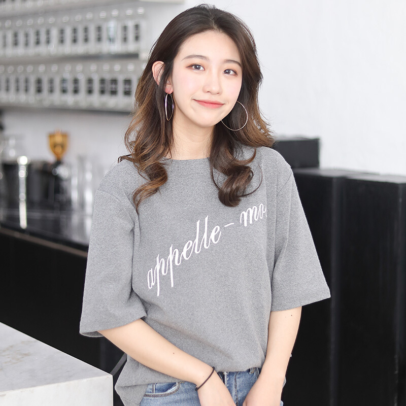 T恤女短袖韩范夏装2018新款女装学生上衣宽松白色衣服半袖打底衫