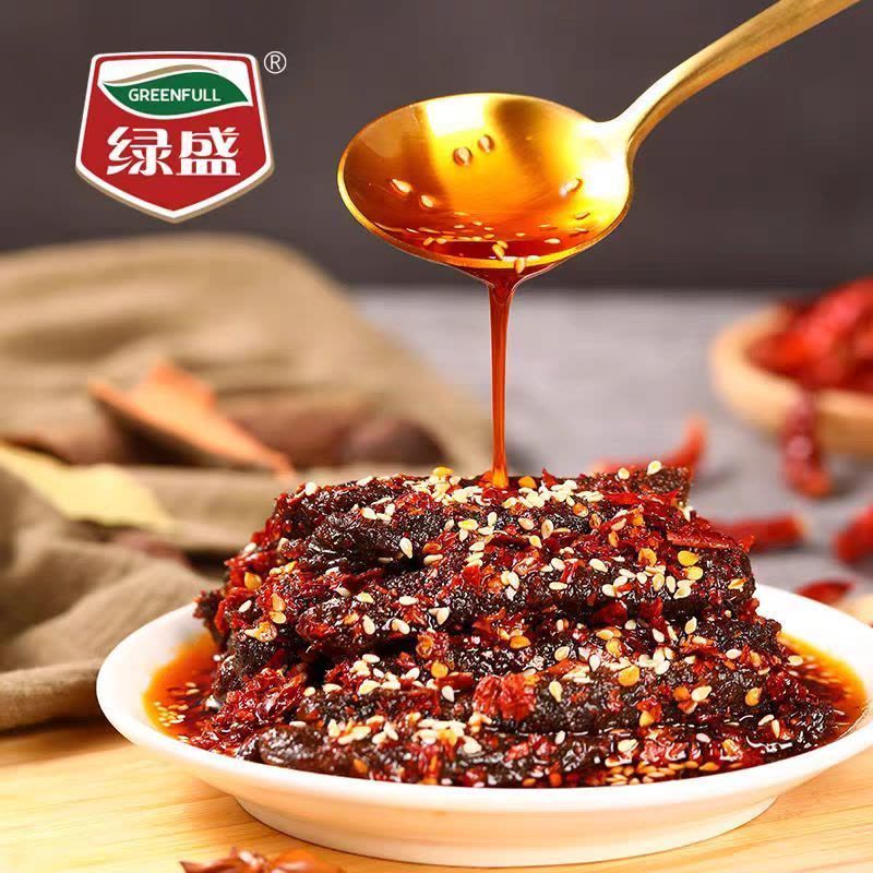 55g绿盛牛肉干牛肉条香辣牛肉棒解馋休闲零食既食既食手撕肉条干*2袋图片