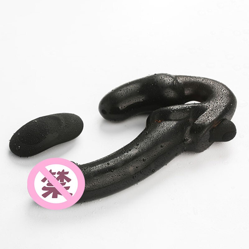 云曼 女用自嗨玩遥控双头龙阳具茎后庭肛塞穿戴女同性恋les情趣用品 遥控款 无线遥控款高清大图