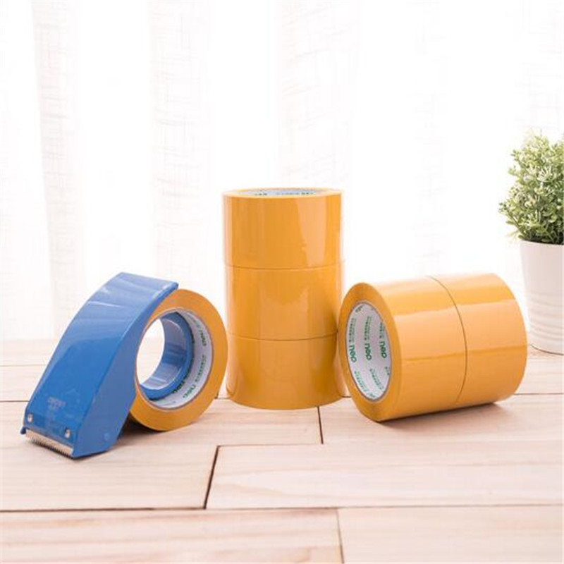得力(deli)30359 封箱胶带打包宽胶带 黄色 60mm*100y(91.4米)*50μm