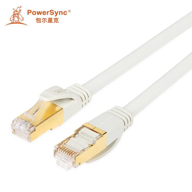 包尔星克 CAT710PWJ 7类双屏蔽双绞万兆镀金纯铜网线 10米 珠光白色