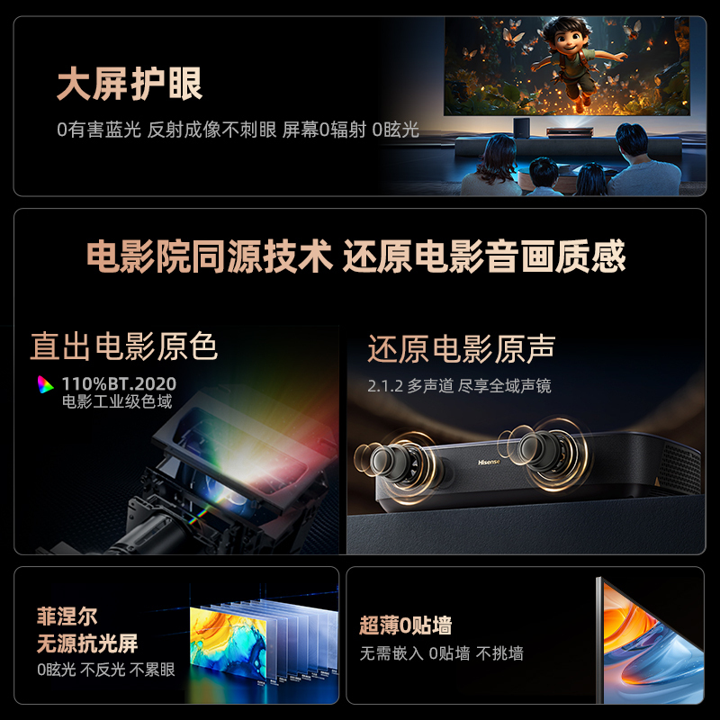 0有害蓝光 超薄屏贴墙性能