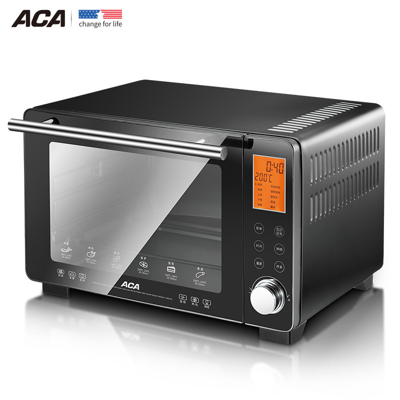 北美电器(ACA) 电烤箱 ATO-HC27HT 27L电子式控制 LCD显示 多功能 一键飞梭 上下火独立温控家用电烤
