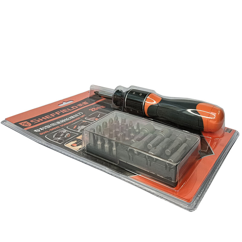 钢盾(SHEFFIELD) S056511 28件套倍速棘轮螺丝刀组套[家用]高清大图