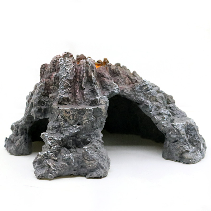 鱼缸青龙石假山水族箱造景装饰火山爬虫昆虫洞乌龟三湖慈鲷躲避洞高清大图