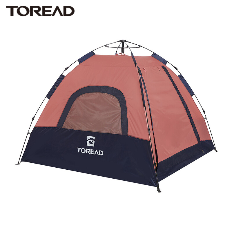 探路者户外帐篷三人单层全自动速开帐篷户外防蚊虫遮阳防雨水透气四季帐篷野营露营公园休闲帐篷便携易收纳