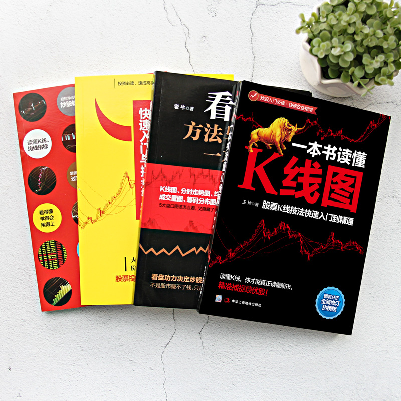 [正版]全4册新手炒股快速入门+看盘+K线图+股票投资入门与实战技巧基础知识新手入门到精通一生理财计划做聪明的投资者理财高清大图