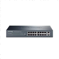 TP-LINK TL-SL1218MP 千兆上联16口POE网络交换机网线供电48V无线AP监控摄像电脑tplink