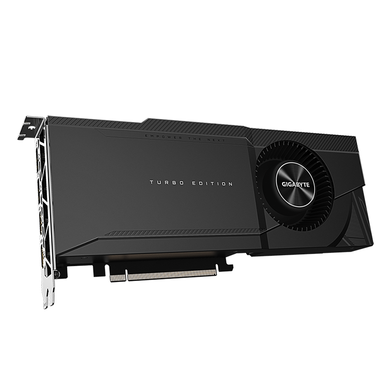 技嘉 GIGABYTE GeForce RTX 3090 TURBO 24G 智能深度学习计算涡轮显卡