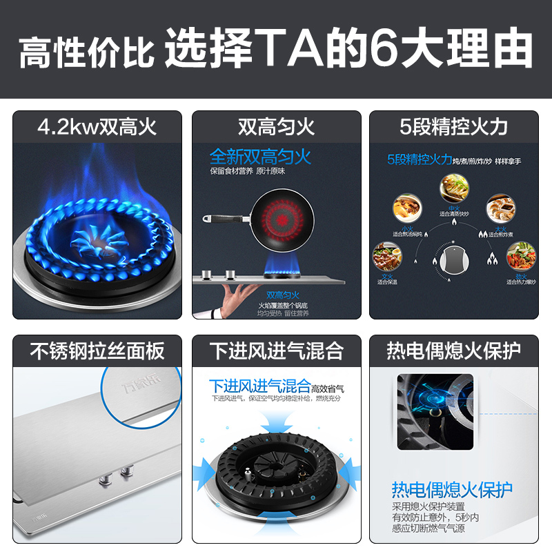 万家乐 烟灶厨电套餐装 15立方大风力单抽吸油烟机 不锈钢嵌入燃气灶具天然气CXW-200-DG13(R)+IQL83