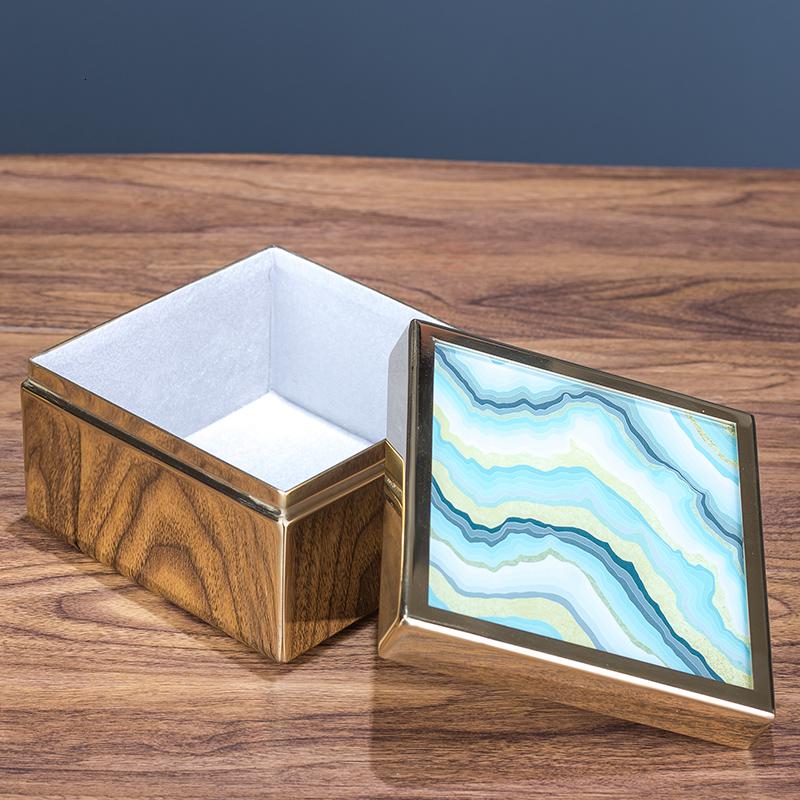 美帮汇欧式陶瓷首饰盒装饰盒摆件美式复古创意家用卧室梳妆台收纳饰品盒高清大图