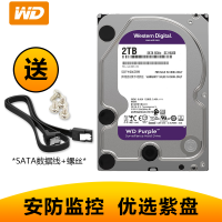 西部数据(WD)紫盘 2TB SATA6Gb/s 64M 监控硬盘(WD20EJRX)