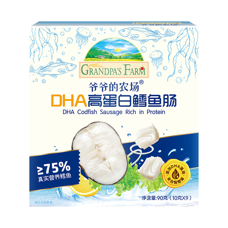 爷爷的农场DHA高蛋白鳕鱼肠90g