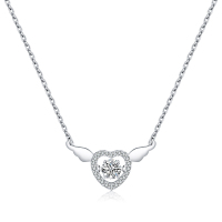 水贝珠宝(SHUIBEI JEWELRY) 925银饰宠爱之名灵动系列 施华洛世奇元素锆石 自戴/礼品通用其他宝石项链