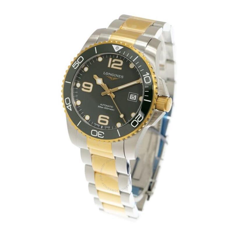 浪琴longines男士机械手表hydroconquest自动绿色表盘男士手表l