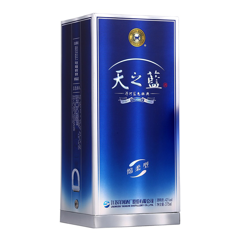 洋河(YangHe)蓝色经典天之蓝 42度375ml单瓶装浓香型白酒(新老包装随机发货)