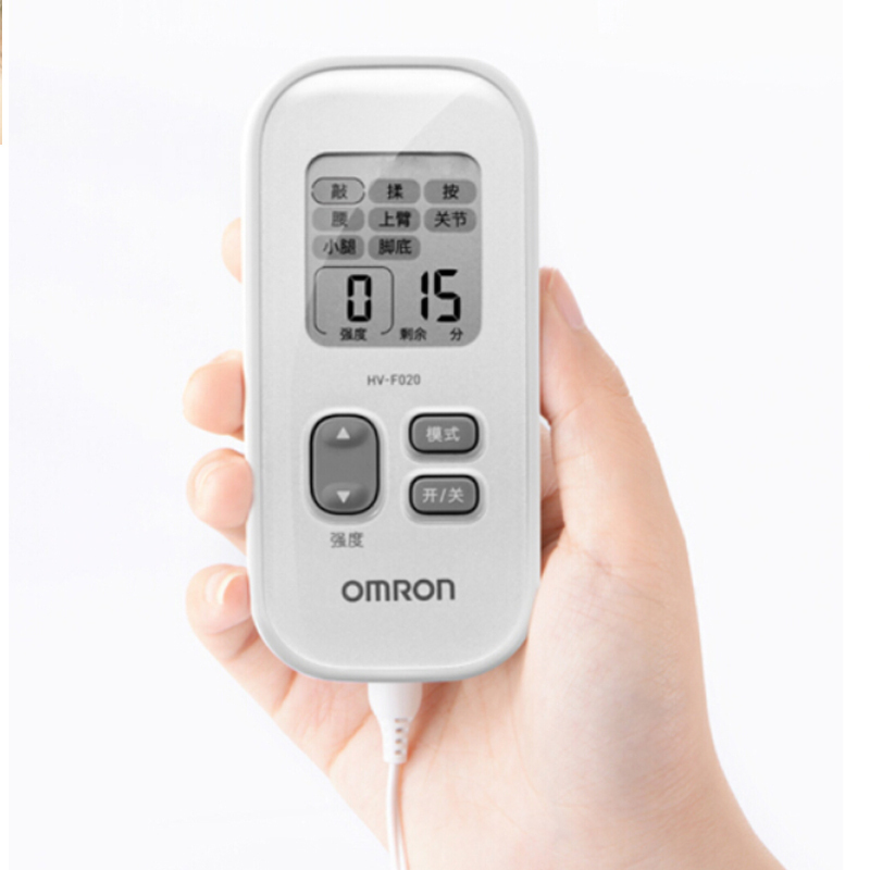 [高效舒缓疼痛]欧姆龙(OMRON)HV-F021按摩仪 2个按摩头低周波按摩器 腿部肩部颈部腰部 白色