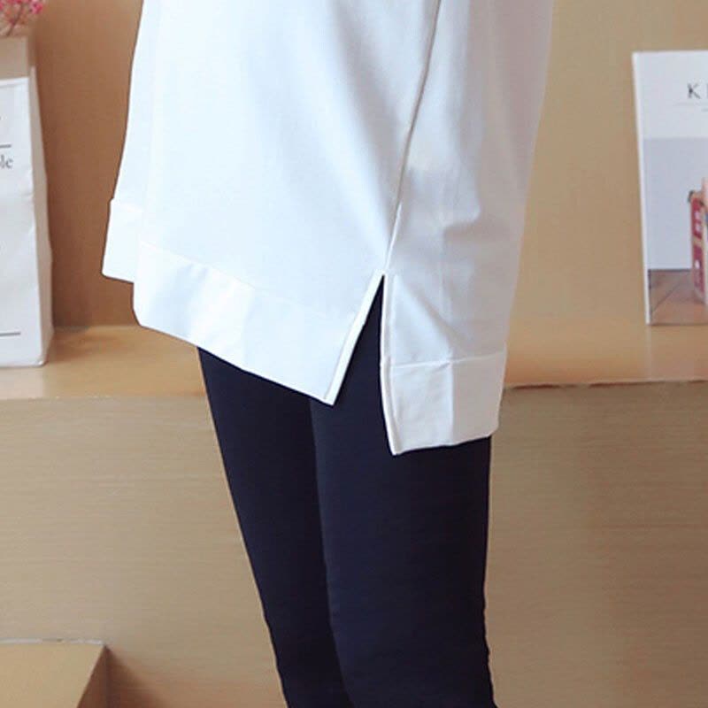 迪鲁奥（DILUAO)孕妇装2021秋冬新款纯棉孕妇时尚印花上衣孕妇托腹长裤孕妈装套装图片