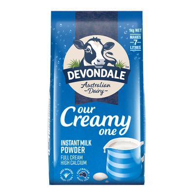 德运Devondale全脂高钙速溶奶粉1KG/袋澳洲成人奶粉调制乳粉