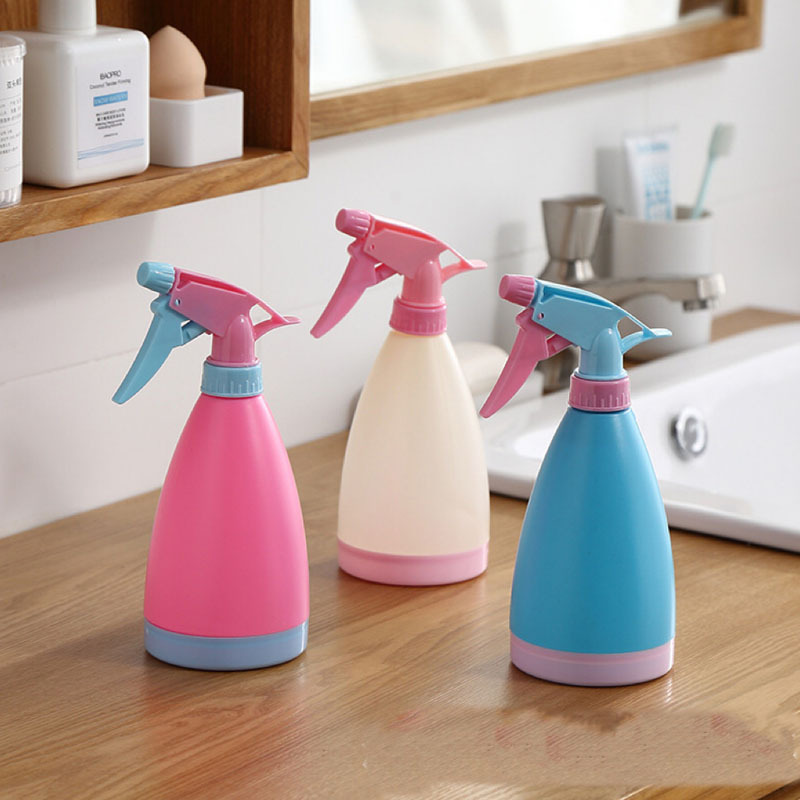 企购优品手压式糖果色洒水壶浇水壶 500ml