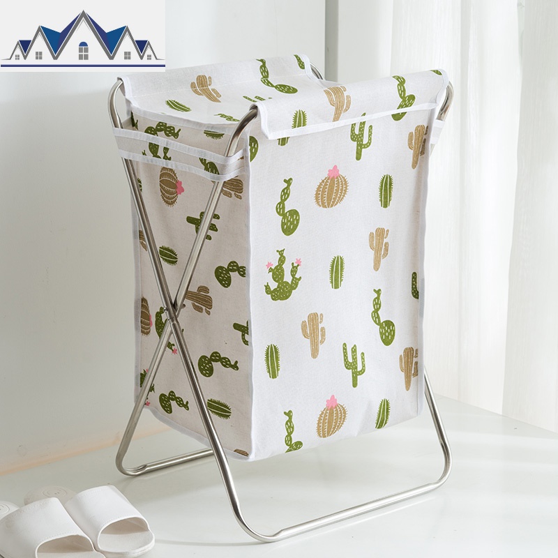 脏衣服收纳筐折叠装衣物篮子洗衣框玩具桶北欧衣篓脏衣篮家用 三维工匠收纳篮 仙人掌