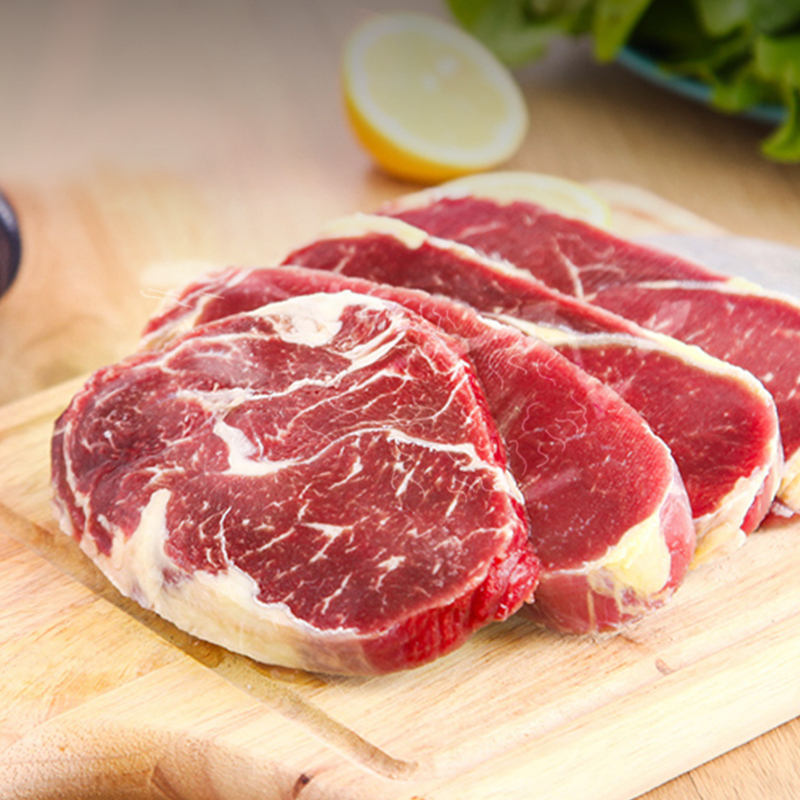 暖男厨房 安格斯谷饲眼肉牛排600g [赠黄油+黑椒汁+海盐]非拼接 原切牛排