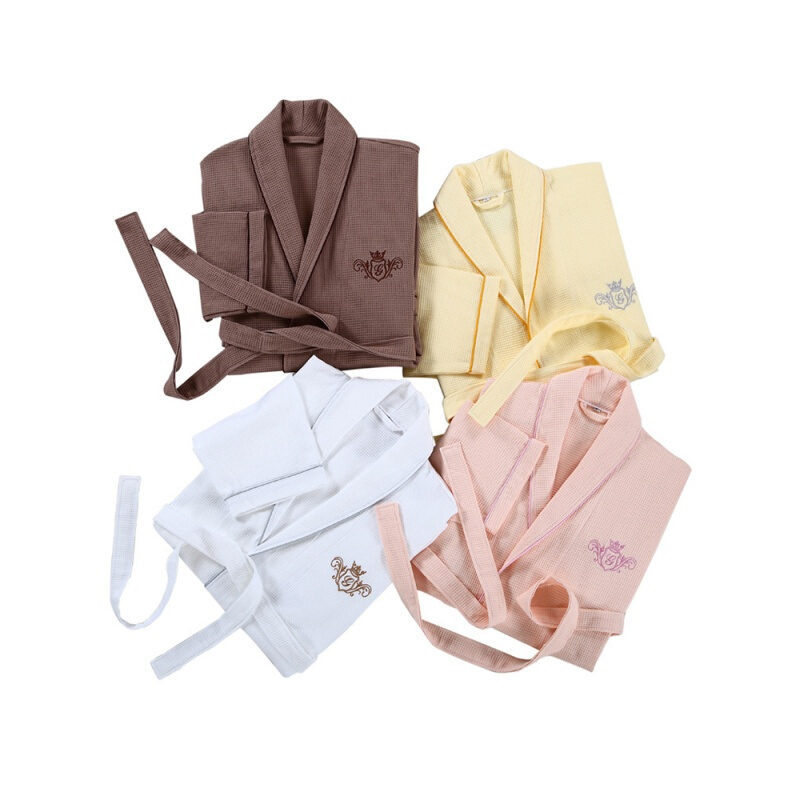 五星级酒店棉浴袍华夫格棉睡衣浴衣情侣夏季男女薄款睡袍定制