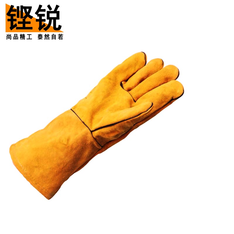 铿锐 电焊手套 长款皮电焊手套 35cm (双)高清大图