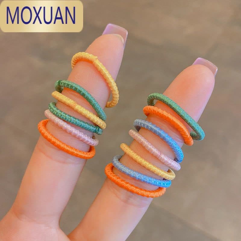 MOXUAN儿童橡皮筋发圈女童宝宝皮筋不伤发弹性好小号女扎头皮套头绳发饰图片
