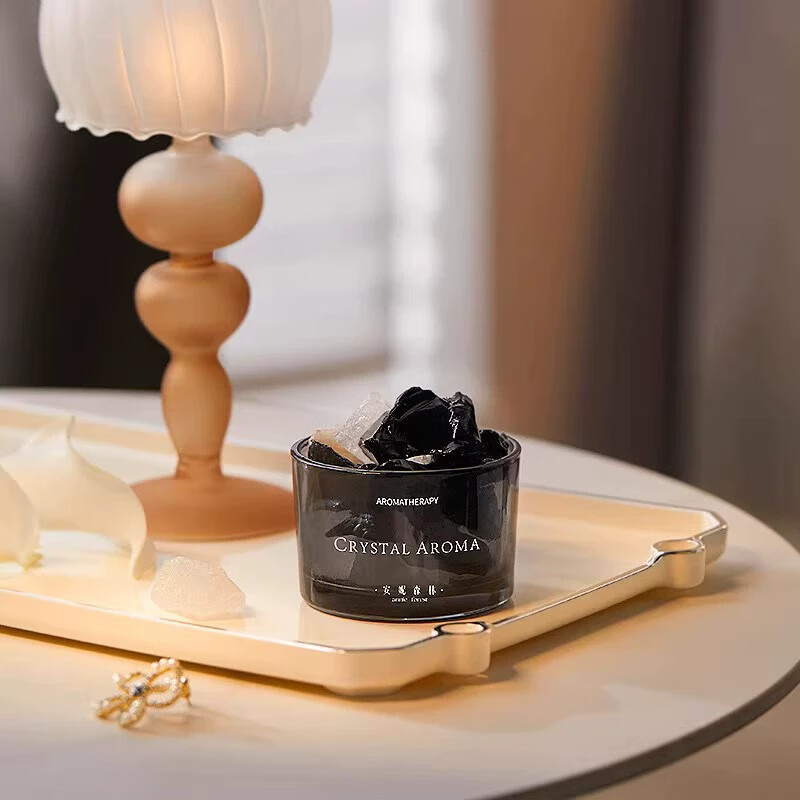 尹谜(YINMI) 小杯水晶扩香石-绿色扩香石*1+栀子花精油20ml*1 香薰用品 精油天然水晶扩香石摆件