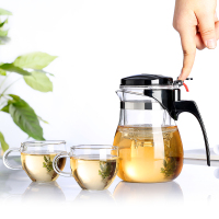 常生源 整套玻璃茶具 耐热防爆功夫茶具 玻璃茶壶 玻璃杯 一壶两杯 玲珑胖套组