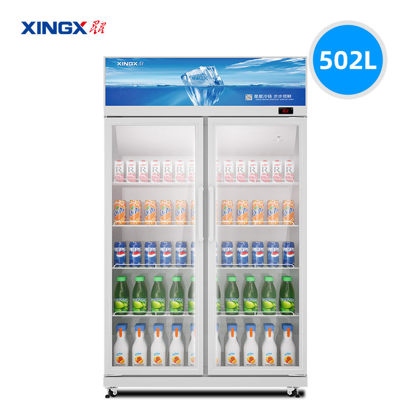 星星(XINGX) LGC-900FYE 大容量商用冷藏饮料柜二级能效风直冷冷藏两门立式展示柜饮料柜