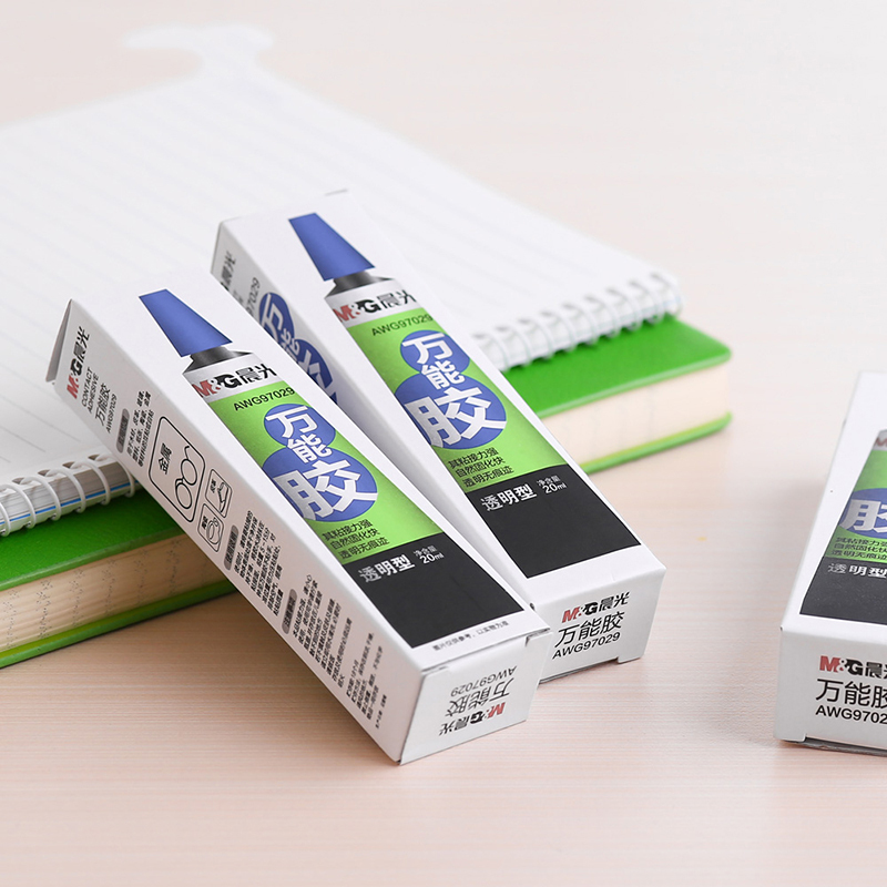 晨光mgawg9702920ml透明万能胶6瓶装透明型强力胶万能胶水办公胶粘