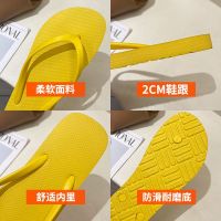 人字拖女ins潮夏季外穿时尚夹脚沙滩拖鞋防滑厚底情侣外出凉拖鞋