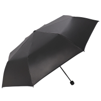 天堂伞 全遮光碰击布黑胶三折小黑伞遮阳伞太阳伞晴雨伞 668ELCJ1283
