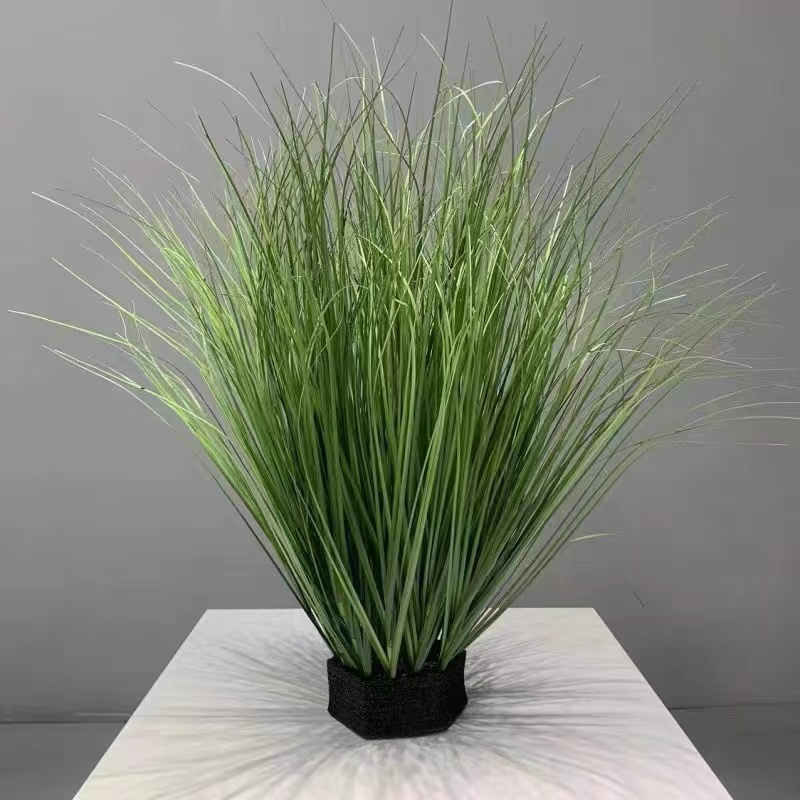 仿真绿植蒲草装饰造景假草摆件 10盆起售 超大号芦苇草68高50宽（绿色）/盆