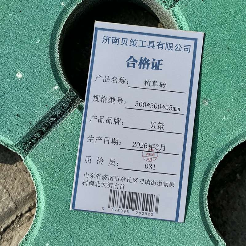 贝策 植草砖 草坪砖 300*300*55mm 块高清大图